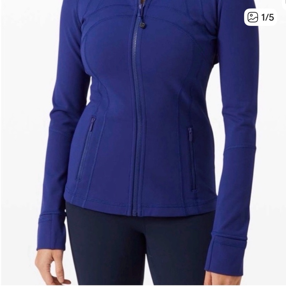 Lululemon Athletica Workout top/ Define Jacket - indigo - size 6 worn twice